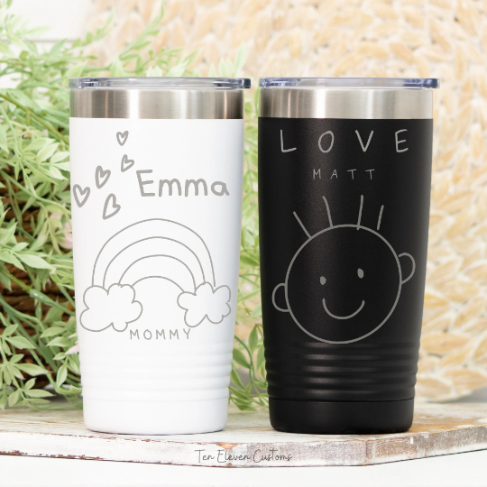 Dear Stepmom Personalized Engraved Tumbler With Kids Names, Stainless Cup,  Gift For Mom – 3C Etching LTD