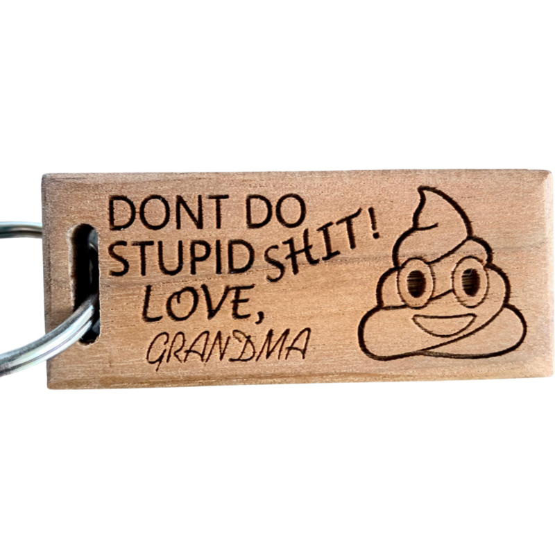 Don't Do Stupid Keychain from Grandma Funny New Driver Gift