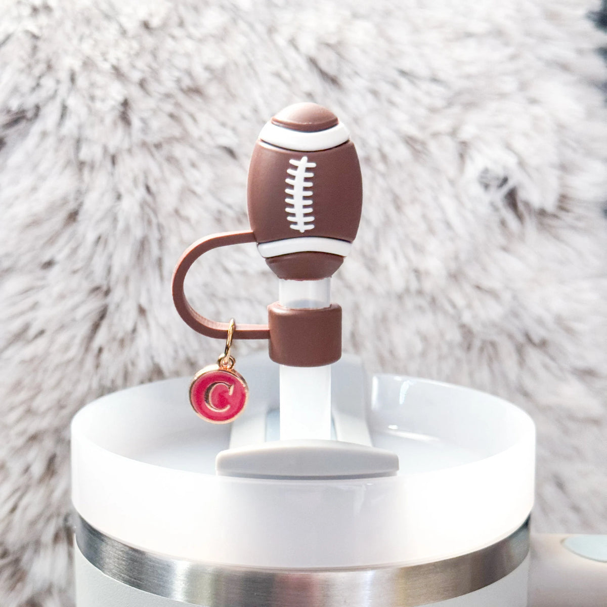 Custom Football Straw Topper Accessory Tumbler Football Mom Gift Footb ...