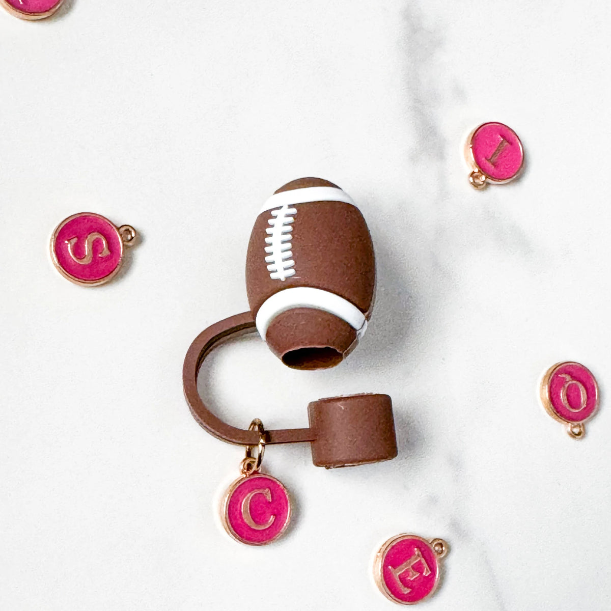 Custom Football Straw Topper Accessory Tumbler Football Mom Gift Footb ...