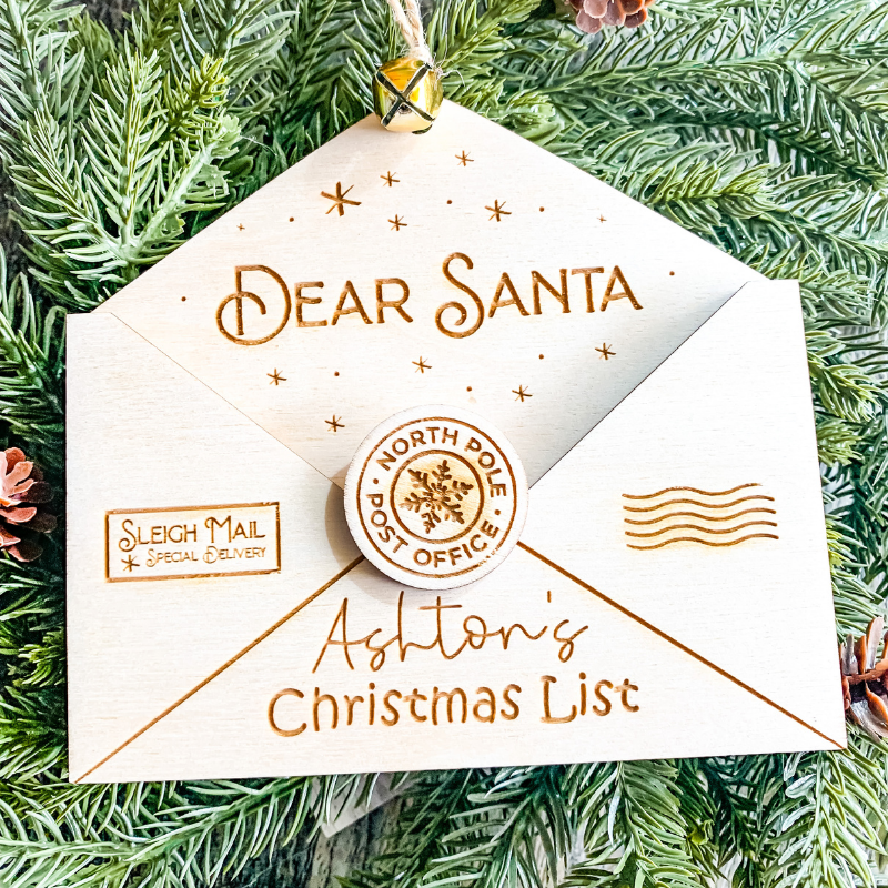 Letters to Santa Personalized Envelope Ornament for Children