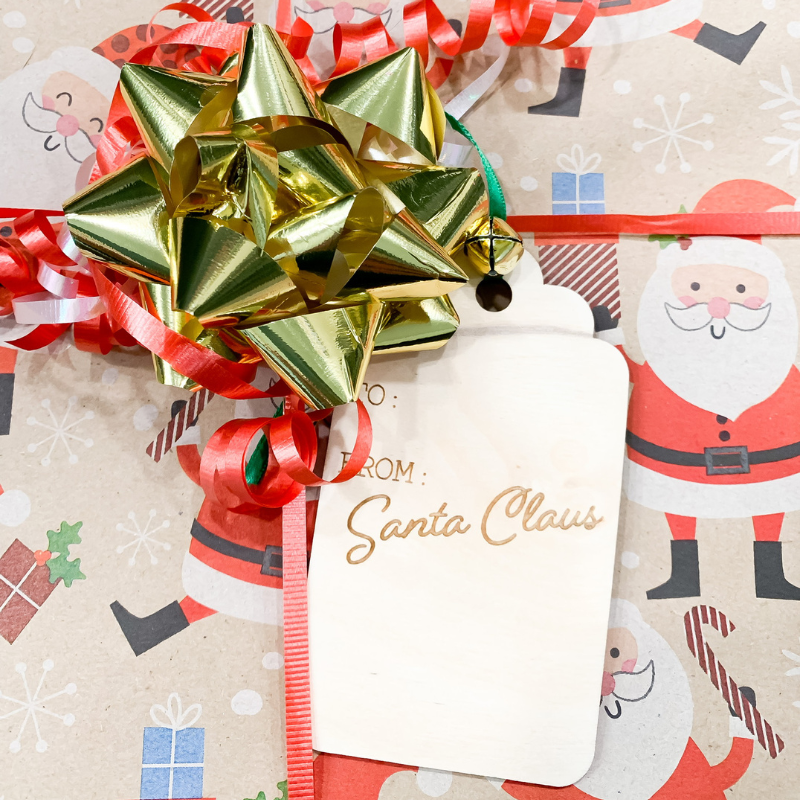 Personalized Wooden From Santa Gift Tags