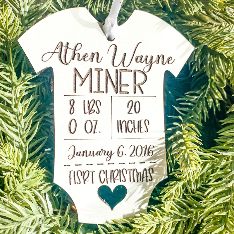 Babies First Christmas Personalized Ornament