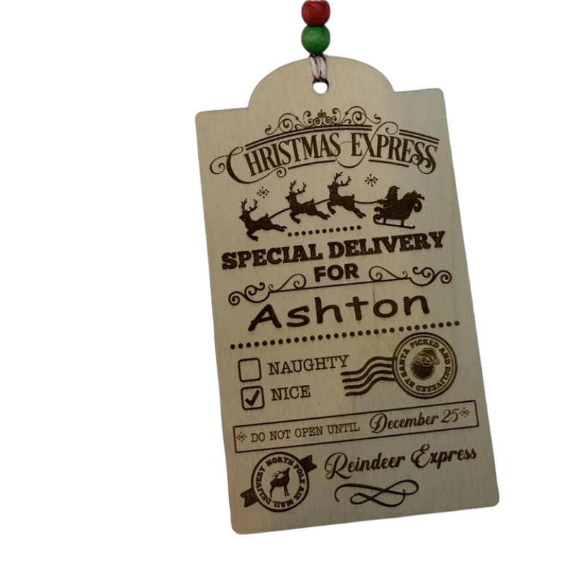 Christmas Express Gift Tag / Ornament Personalized